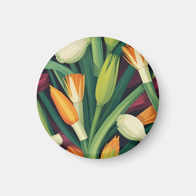 Ljuslevande Lökmönster Magnet (Framsidan)