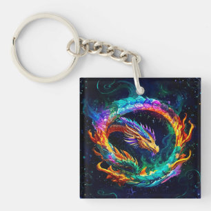 Ljuslevande Ouroboros Drakkonstsymbol