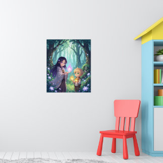Ljuslevande serieväggdekor för barn poster