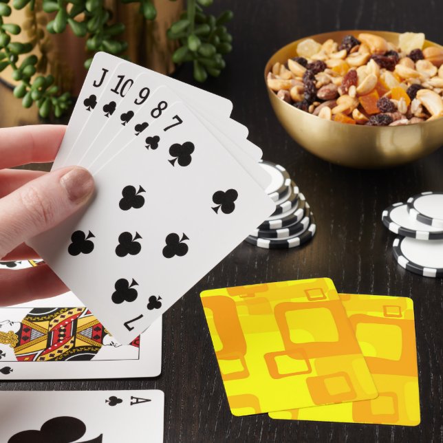 Ljuslevande solskensflöde – Moderna abstrakta kons Casinokort (På plats)