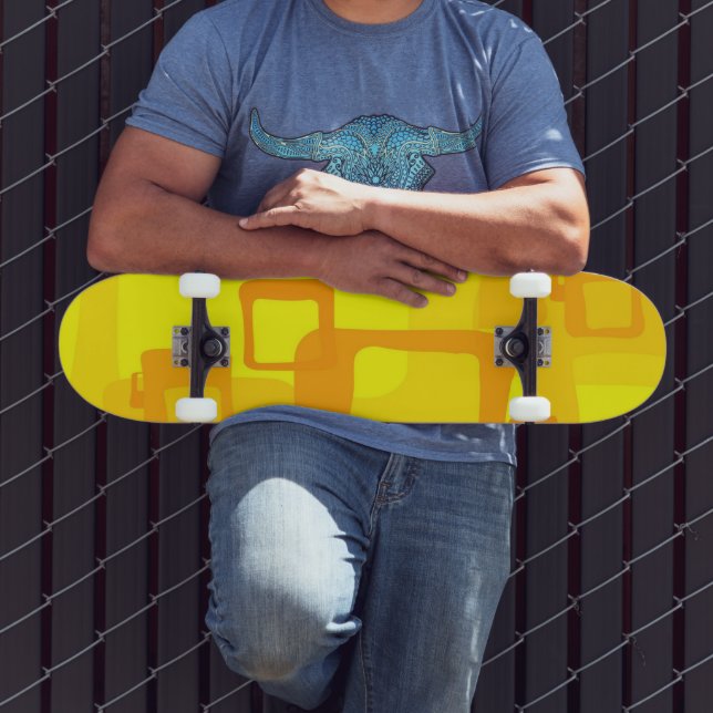 Ljuslevande solskensflöde – Moderna abstrakta kons Mini Skateboard Bräda 18,5 Cm (Utomhus 3)