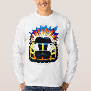 Ljuslevande tävlingsbil t shirt