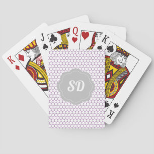 Ljuslila bikakemönster sexhörning monogram casinokort