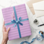 Ljuslila och grålila ränder presentpapper<br><div class="desc">Lägg till en söt och charmig touch till dina gåvor med detta ljuslila och grålila-randiga presentpapper. Perfekt för födelsedagar,  baby shower,  bröllop och mer,  dess klassiska randiga design gör varje present ser förtjusande och festlig ut.</div>