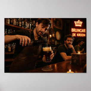 Ljusljusstark hantverksölstund på pub- affisch