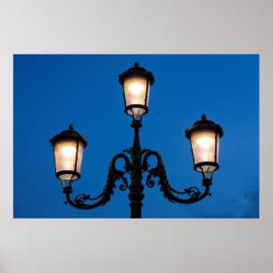 Ljuslykta på natten, Venedig Poster