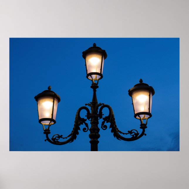 Ljuslykta på natten, Venedig Poster (Framsidan)