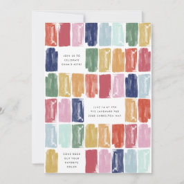 Ljusmålade judar Födelsedagsfest inbjudan