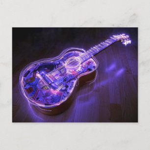 Ljusmålning: gitarr - vykort