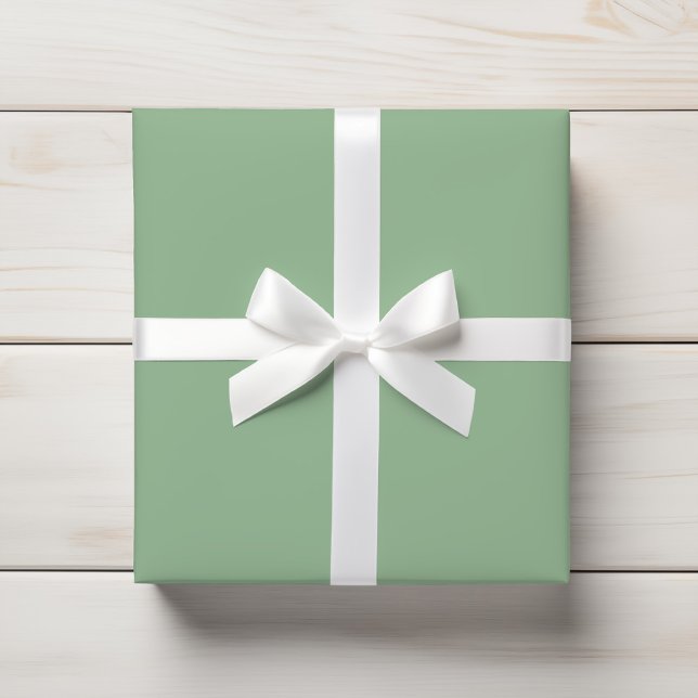 Ljusmatad Moss Mint Solid Färg Presentpapper (Skapare uppladdad)