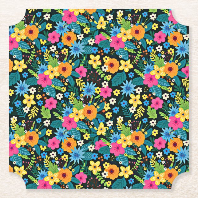 Ljusnande Ditsy Blommor Blommönster Design-43785 Underlägg Papper (Framsida)