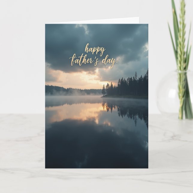 Ljusnande Gryning Fars Dag-kort Kort (Framsida)