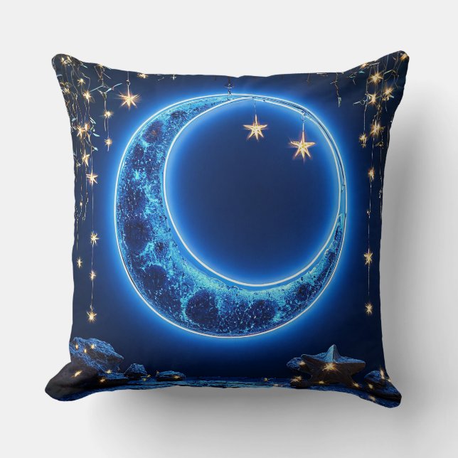 Ljusnande halvmåne kudde (Framsida)