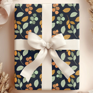 Ljusnande höstfärger Blommor Höstlöv Presentpapper