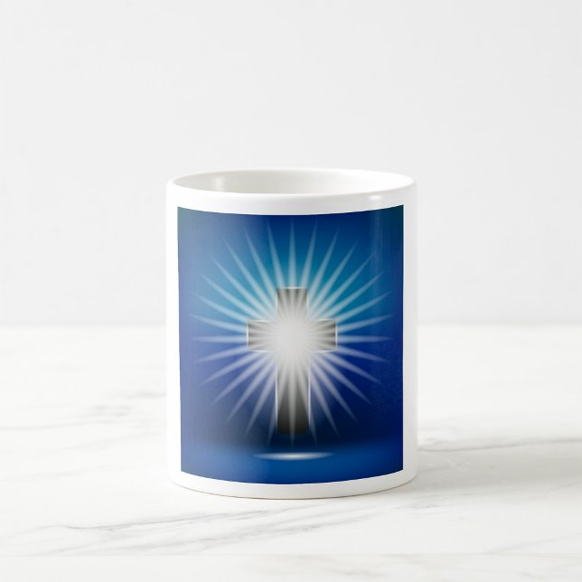 Ljusnande kors kaffemugg (Skapare uppladdad)