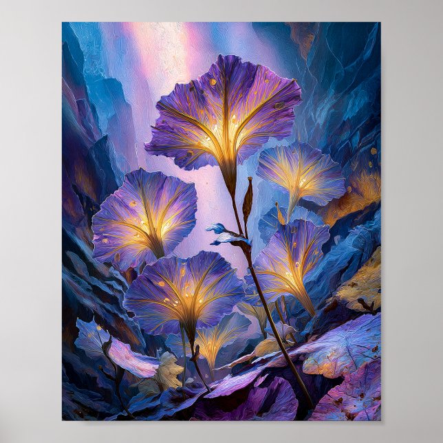 Ljusnande nattblommor poster (Framsidan)