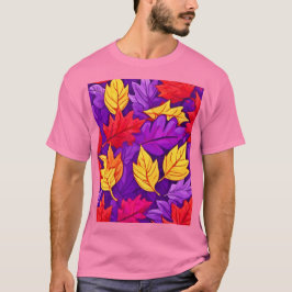 Ljusnande serieblad: Lila, Gula, Röda T Shirt