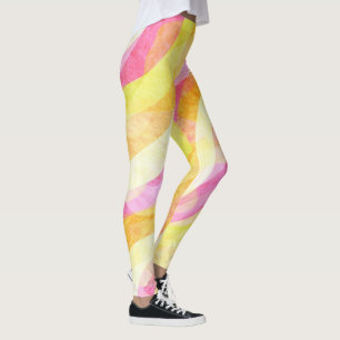 Ljusnande Vågigt Abstrakt Mönster Leggings