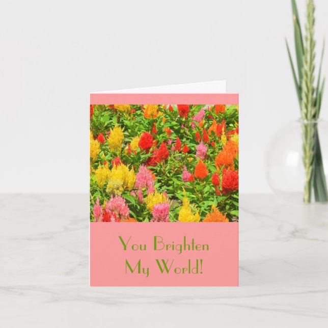 "LJUSNAR DU MIN VÄRLD" /ANNIVERSARY CARD/CELOSIA KORT (Framsida)