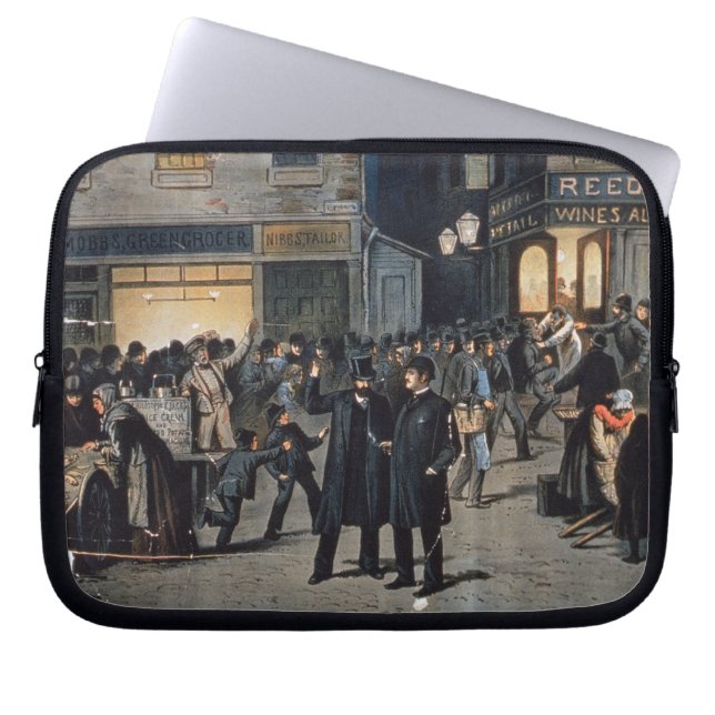 "Ljusnollan" London (färglithoen) Laptop Sleeve (Framsidan)