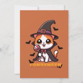 ljusövergång - halloween häxcat inbjudningar