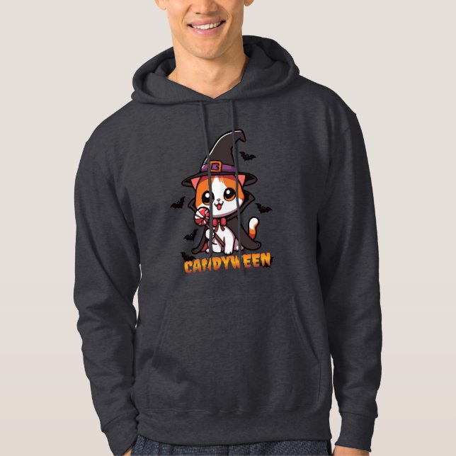 ljusövergång - katthäxhalloween hoodie (Framsida)