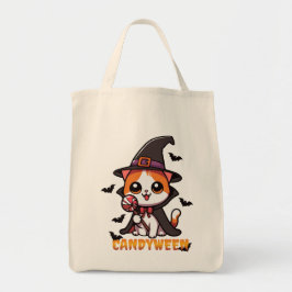 ljusövergång - katthäxhalloween tygkasse