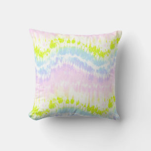 Ljuspastel Watercolor Tie Dye Mönster Kudde