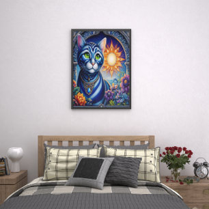 Ljuspiskor: en kattbad i Sol Poster