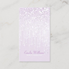 Ljusplommon för Elegant Vit Glitter Crystal Drives Visitkort