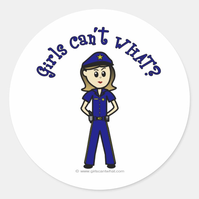 Ljuspolis Runt Klistermärke (Framsida)