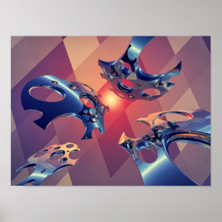 Ljusreflektioner Flyg Poster