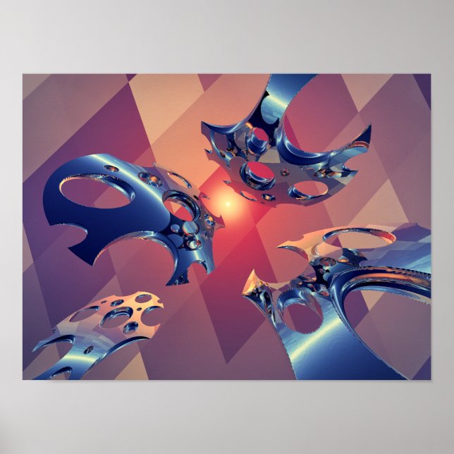 Ljusreflektioner Flyg Poster (Framsidan)