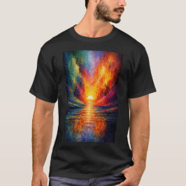 Ljusreflektioner från en Abstrakt Solnedgång T Shirt