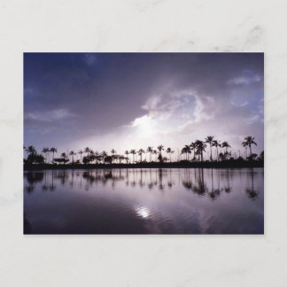 Ljusreflektioner i lagunen vykort