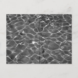 Ljusreflektioner på Vatten: Svartvitt Vykort