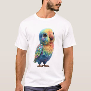 Ljusregnbåge Stilisert Baby Papegoja Män T Shirt