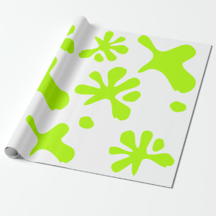 Ljusrik nyare grönt slime color stänk-lekfull roli presentpapper