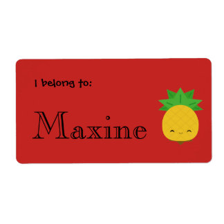 Ljusröd ananas anpassningsbar fraktsedel