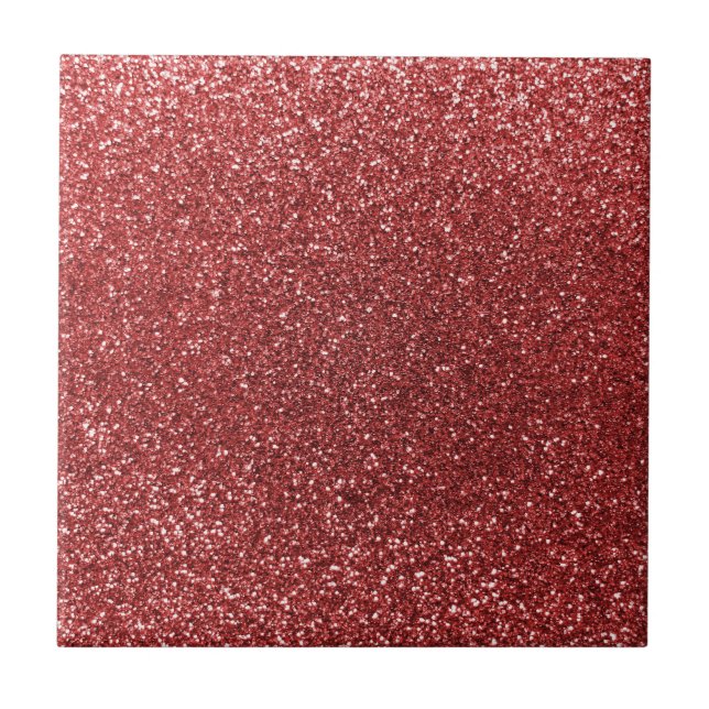 Ljusröd glitter kakelplatta (Framsidan)