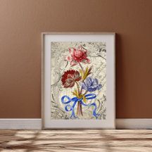 Ljusröd rosa Blommor - Papper