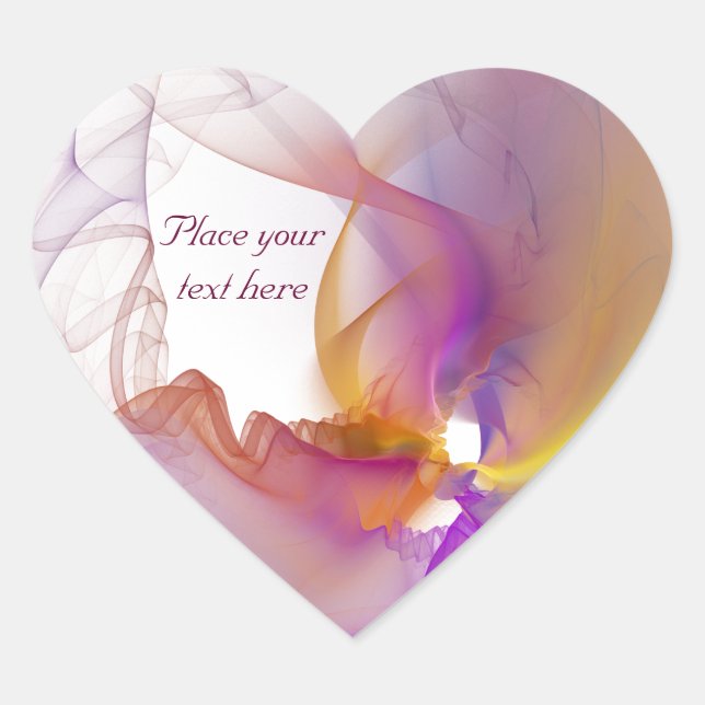 Ljusrök Hjärtformat Klistermärke (Framsida)