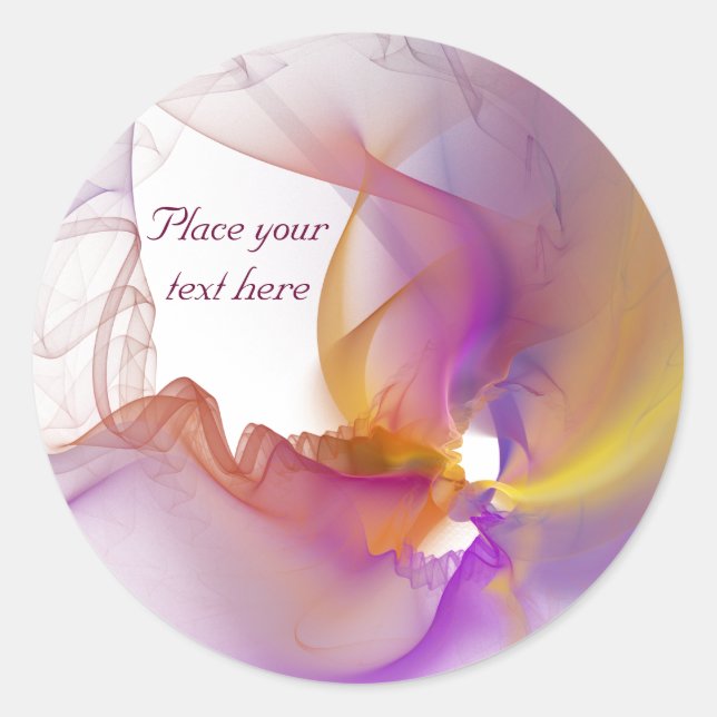 Ljusrök Runt Klistermärke (Framsida)