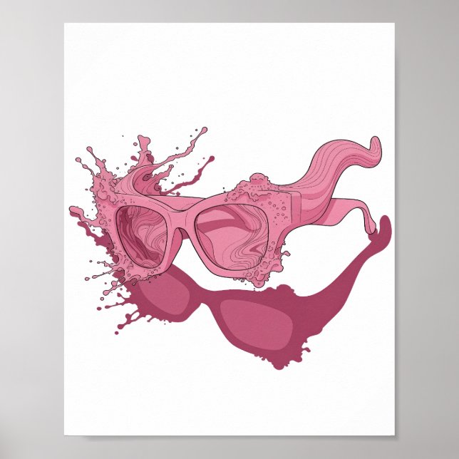 Ljusrosa ABSTRAKT KONST Abstrakt design Poster (Framsidan)