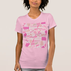 Ljusrosa Abstrakt T Shirt