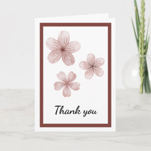Ljusrosa blomsterelegans Minimalistisk Mjuk Botani Tack Kort
