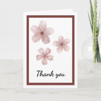 Ljusrosa blomsterelegans Minimalistisk Mjuk Botani Tack Kort