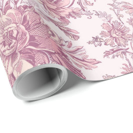 Ljusrosa chinoiserie decoupage presentpapper