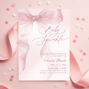 Ljusrosa Coquette-smycke Band Baby Shower-inbjudan Inbjudningar