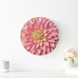 Ljusrosa Dahlia Blomma Stor Klocka